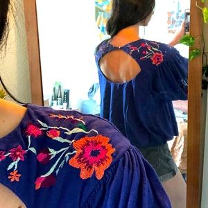 Royal Blue Free People Top
